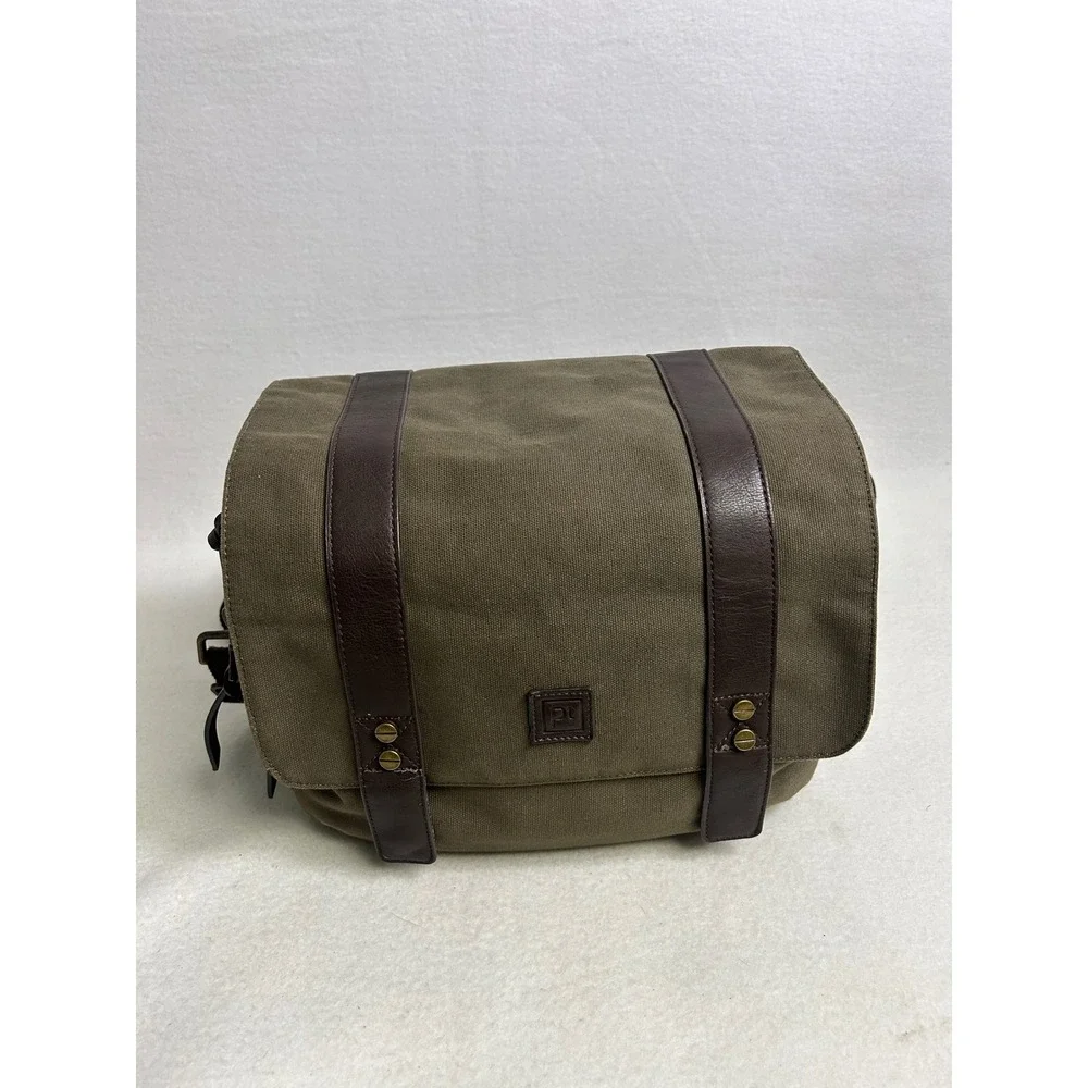 Gorpcore Pt Unisex OS Olive Green Canvas Messenger Bag Field Satchel Utility